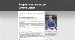 Desktop Screenshot of blog.cours2maths.com
